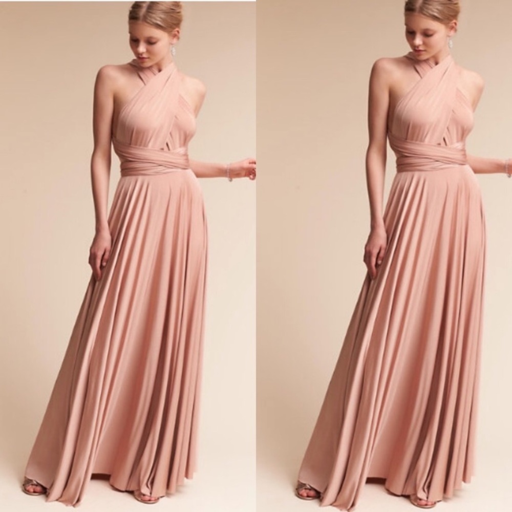 Bhldn - Two Birds Convertible Maxi Dress, Blush